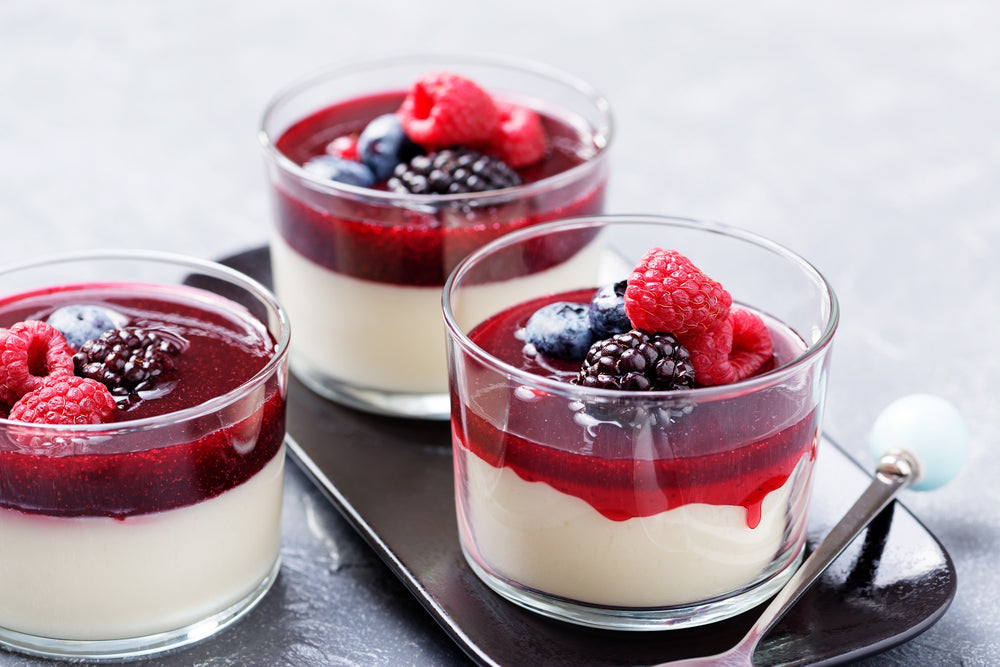 White Chocolate Mousse with Blackberry or Raspberry Coulis Recipe