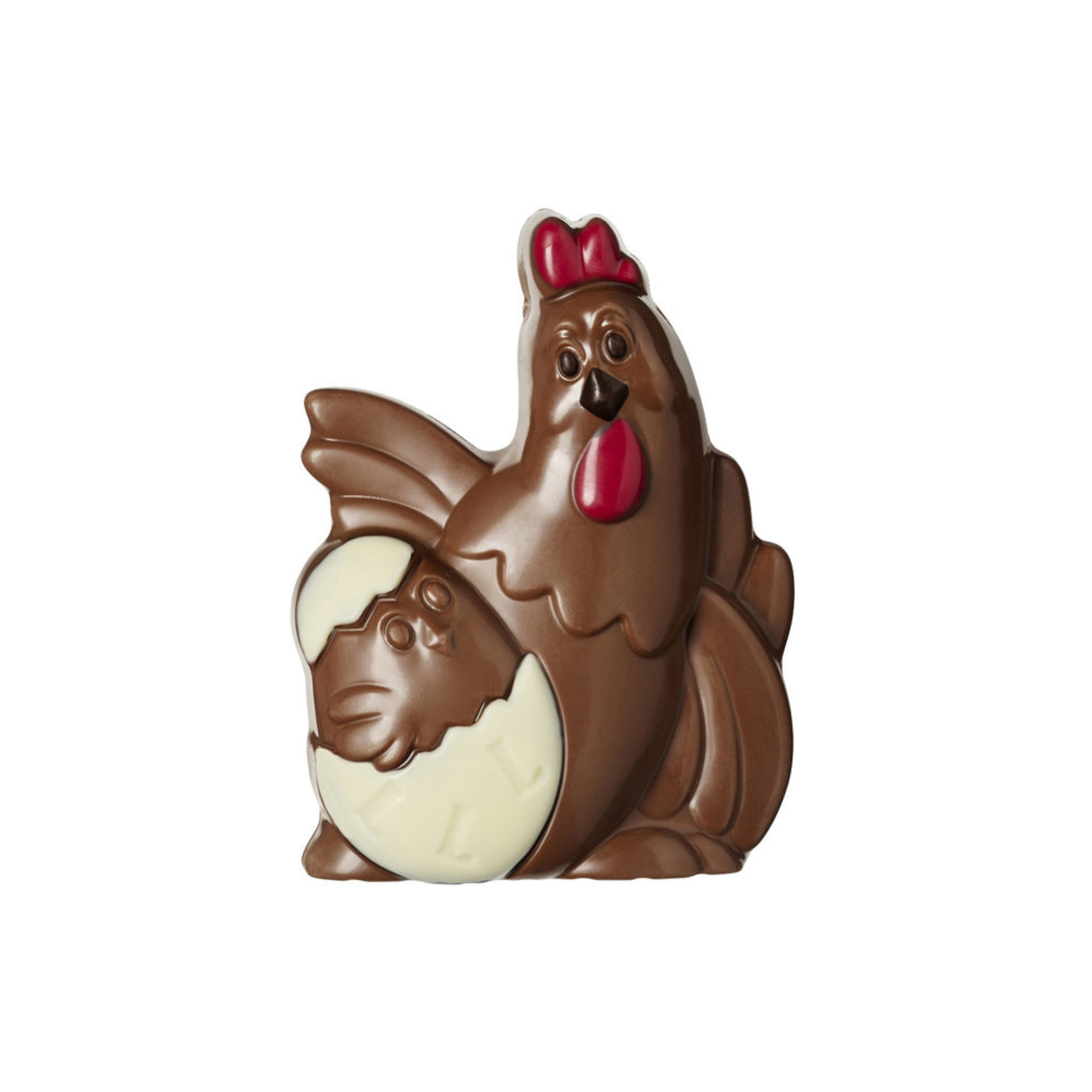 Leonidas Milk Chocolate Hen on a white background