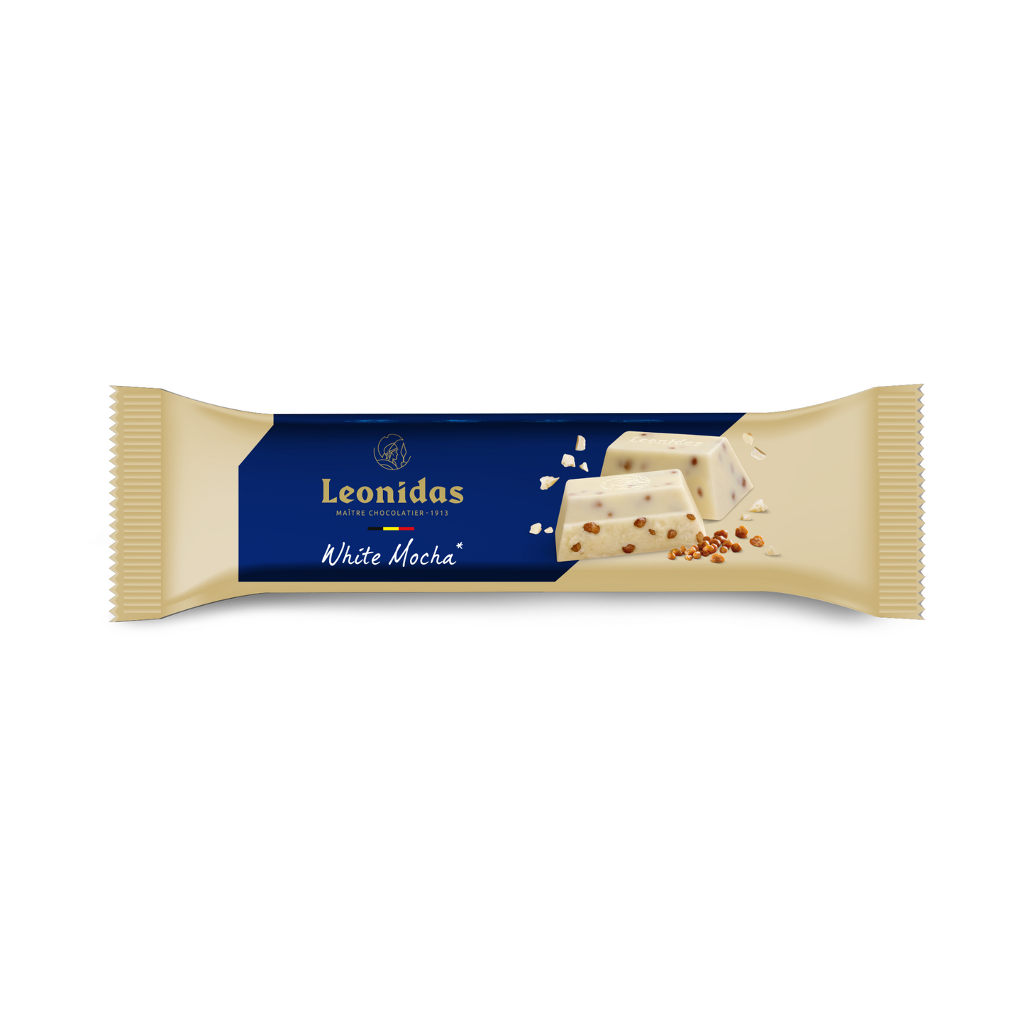 White Chocolate Mocha Pearls Bar, 50g - Leonidas Online Ireland