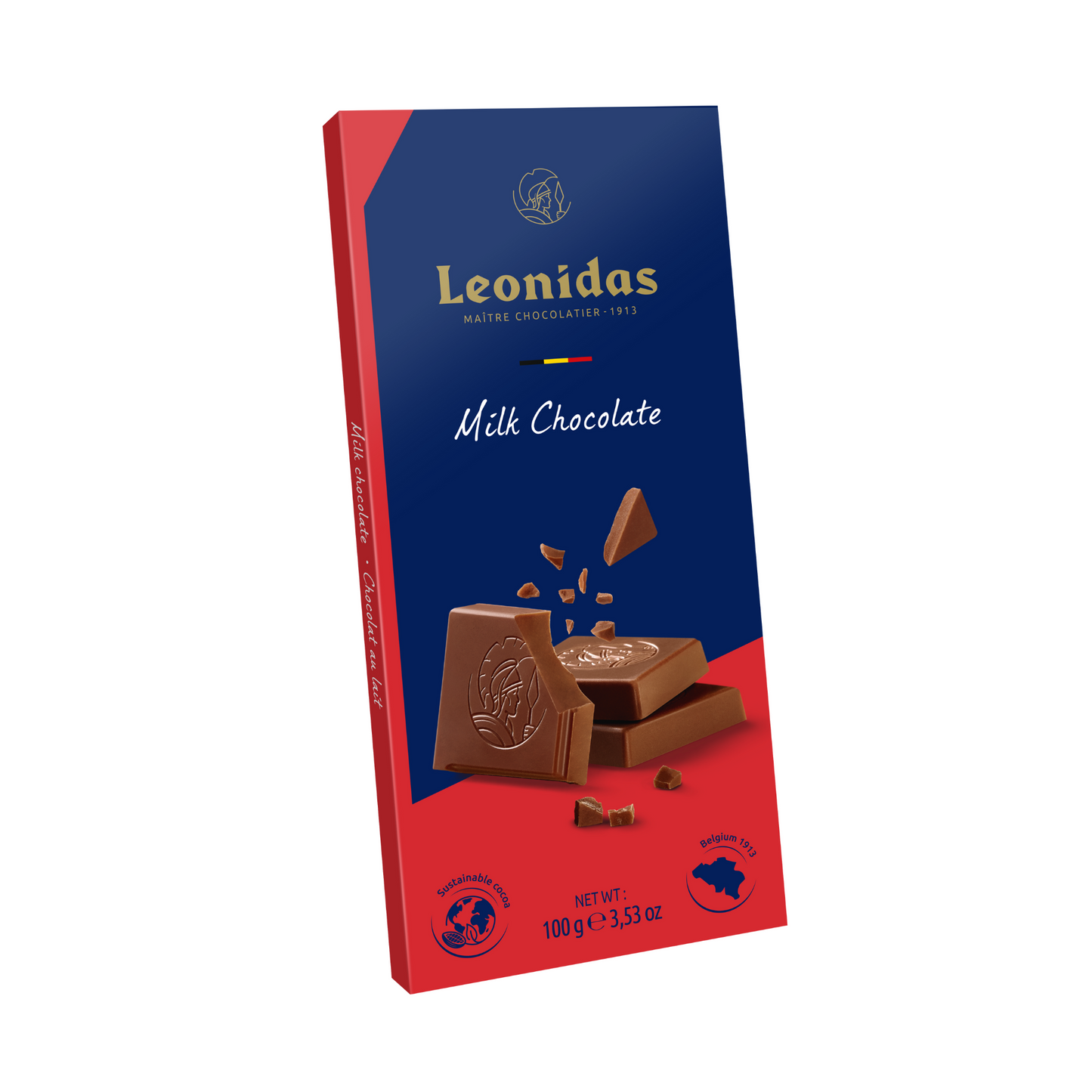 Milk Chocolate Bar, 100g - Leonidas Online Ireland
