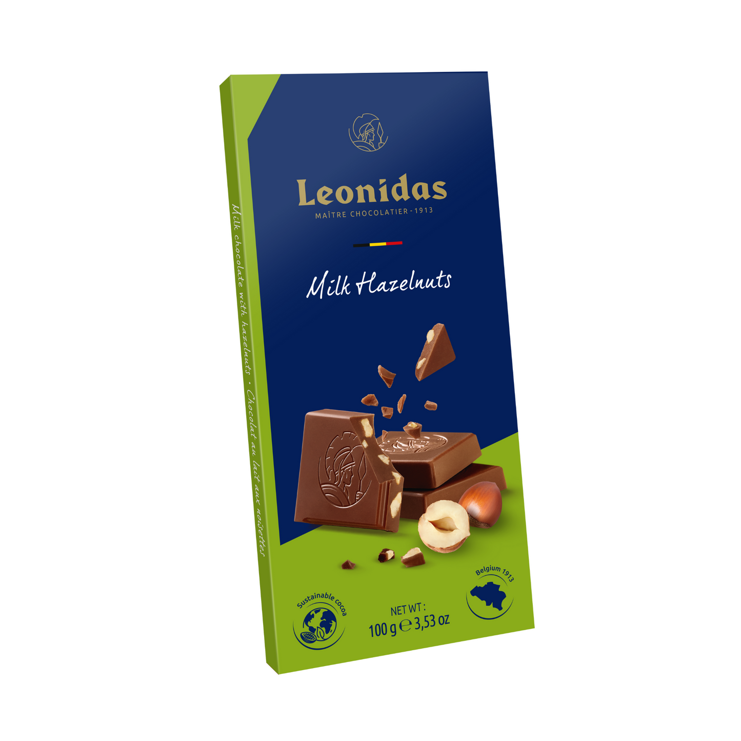 Milk Chocolate Hazelnut Bar, 100g - Leonidas Online Ireland
