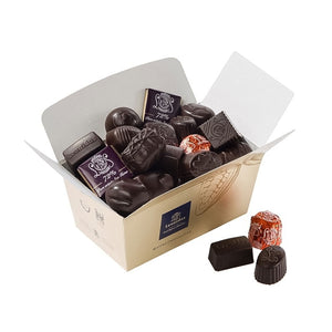 Leonidas ballotin box contains our famous and delicious dark chocolates that are made with 100% pure cocoa butter. 
