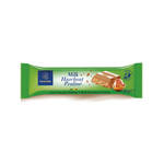Leonidas milk chocolate (30% cocoa) bar with hazelnut praline filling.