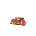 Leonidas milk chocolate (30% cocoa) bar with hazelnut praline filling.