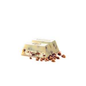 Leonidas white chocolate bar with mocha pearls.